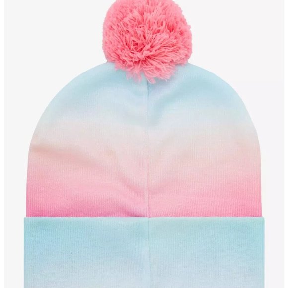 Hello Kitty Sanrio Hello Kitty Ombre Pom-Pom Beanie Hat One Size New Sealed - Picture 2 of 9
